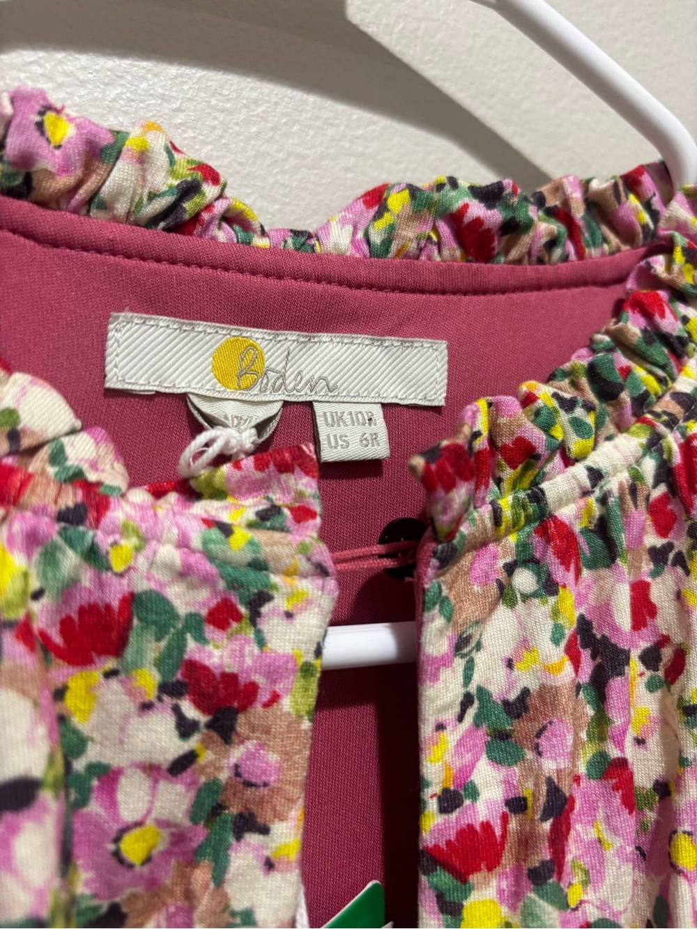 Boden Floral Rosanna Print Midi Tea Dress Garden Party Botanical Stretchy NWT - Picture 7 of 14